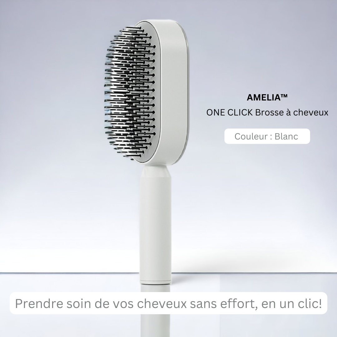 AMELIA™ One Click Self-Cleaning Hair Brush