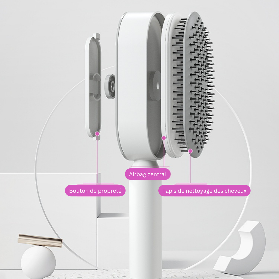 AMELIA™ One Click Self-Cleaning Hair Brush